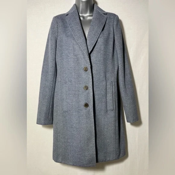 NEW J Crew Herringbone topcoat!!! - Picture 2 of 6
